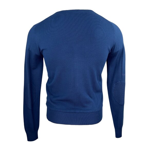 Blue Men's Cardigan Sweater - Picture 2 of 8